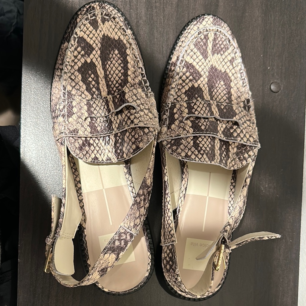 Dolce Vita Brown Snakeskin Flats